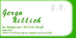 gergo millich business card